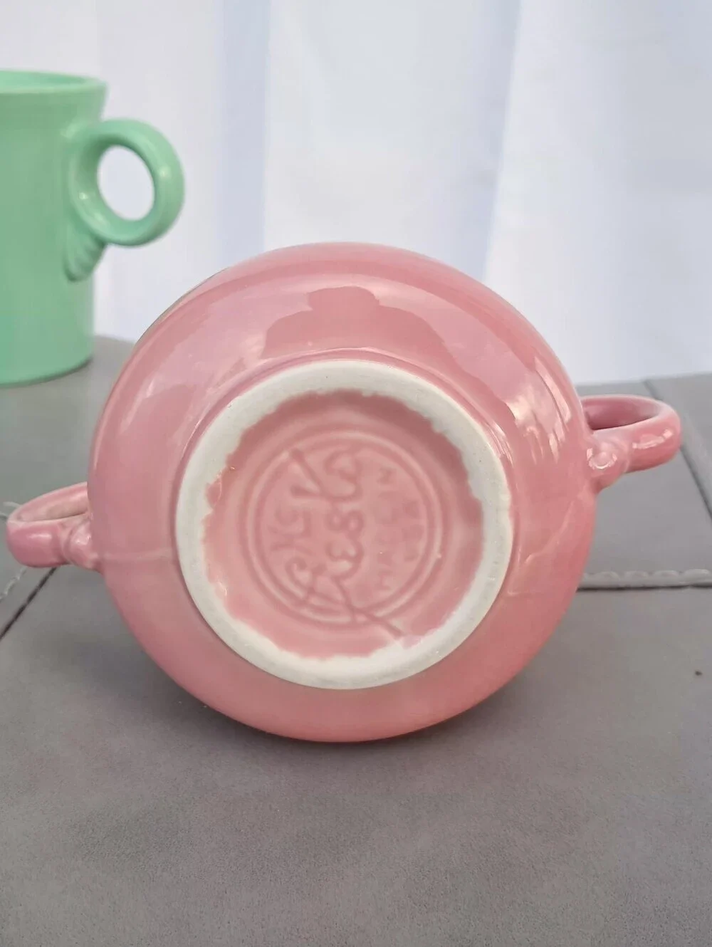 Fiestaware Peony Pink Sugar Bowl Lidded Creamer and Base Tray 4-Piece Set